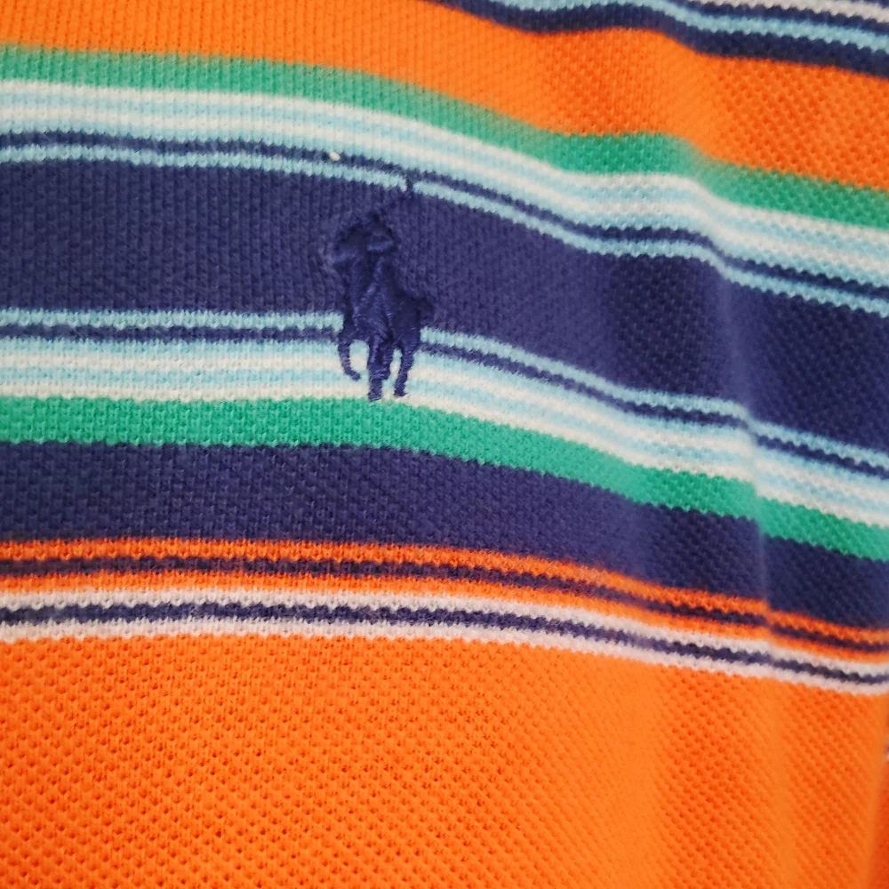 Polo By Ralph Lauren Striped Three Button Short Sleeve T-Shirt‎ Sz XL